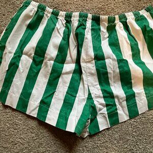 Striped beach shorts